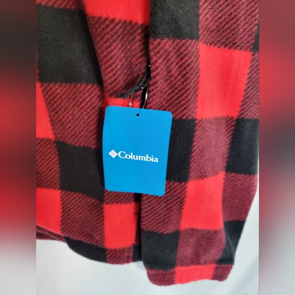 Men's Columbia Steens Mountain Printed Full-Zip Fleece Jacket Bufflo Plaid Print - Picture 3 of 8